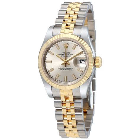 rolex gold and silver women's